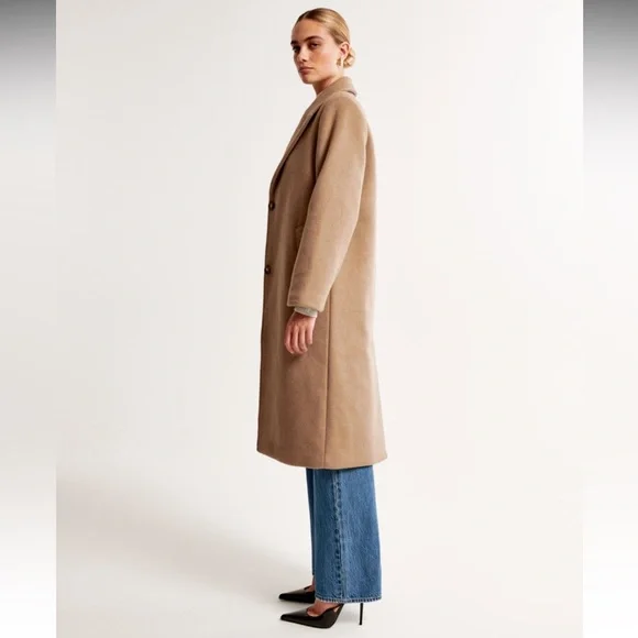 ABERCROMBIE Wool-Blend Tailored Topcoat